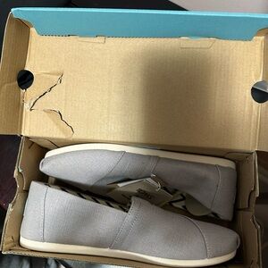 Toms Light Gray Slip-On Loafers